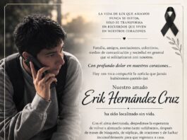 Identifican como Erik Hernández Cruz, joven desaparecido en mayo, el cuerpo localizado en Camerino Z. Mendoza